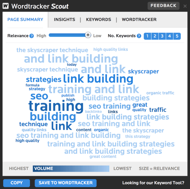 ابزارهای سئو Wordtracker Scout